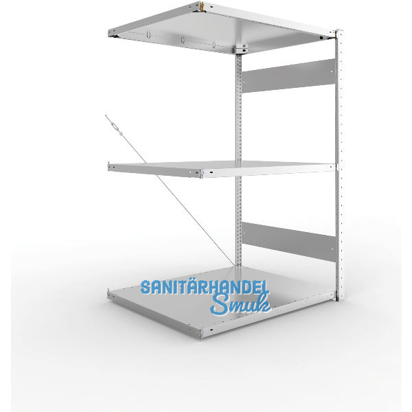 META Steck-Anbauregal 1500 x 1000 x 800 mm 3 Fachb�den 230 kg