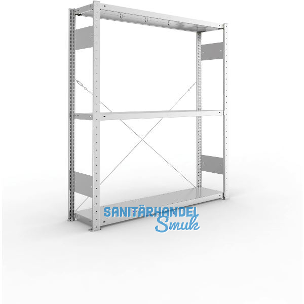 META Steck-Grundregal 1500 x 1300 x 300 mm 3 Fachb�den 230 kg
