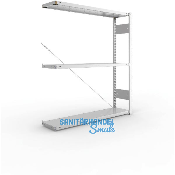 META Steck-Anbauregal 1500 x 1300 x 300 mm 3 Fachb�den 230 kg