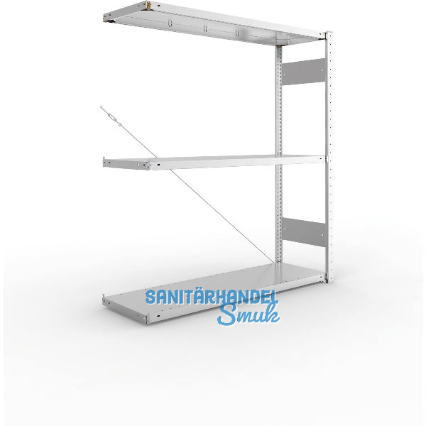 META Steck-Anbauregal 1500 x 1300 x 400 mm 3 Fachb�den 230 kg