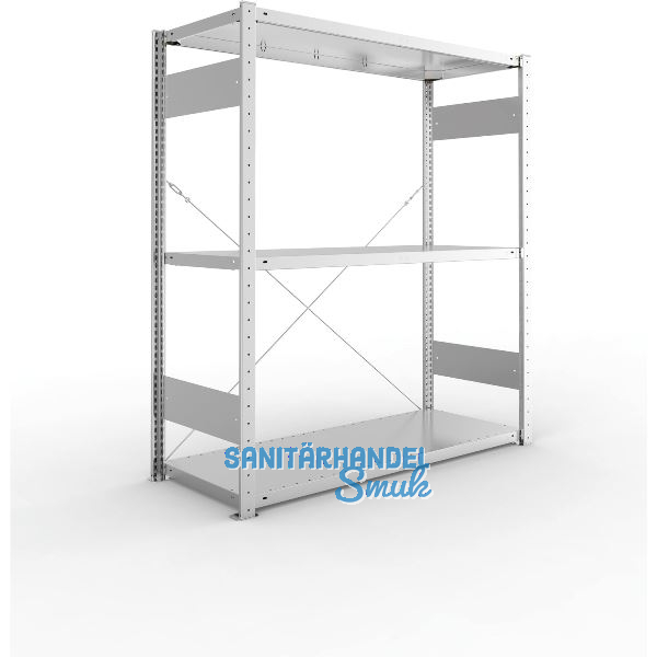 META Steck-Grundregal 1500 x 1300 x 500 mm 3 Fachb�den 230 kg