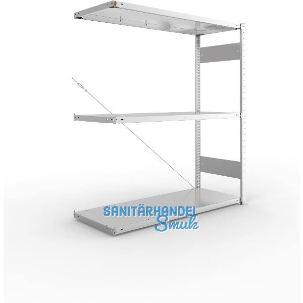 META Steck-Anbauregal 1500 x 1300 x 500 mm 3 Fachb�den 230 kg
