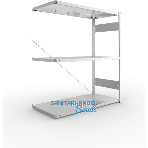 META Steck-Anbauregal 1500 x 1300 x 600 mm 3 Fachb�den 230 kg