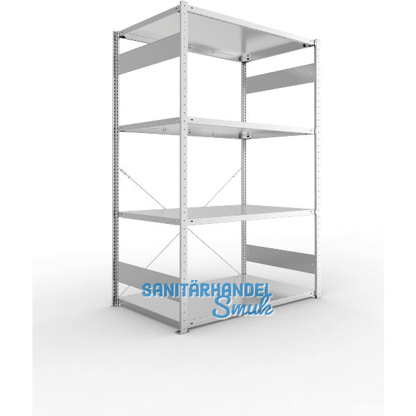 META Steck-Grundregal 2000 x 1300 x 800 mm 4 Fachb�den 230 kg