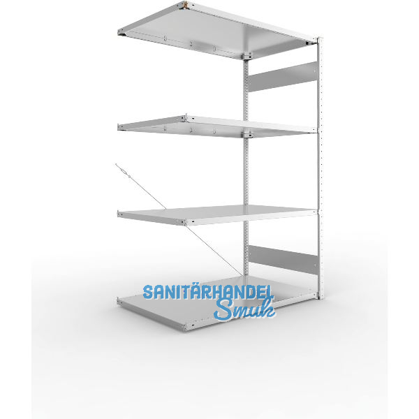 META Steck-Anbauregal 2000 x 1300 x 800 mm 4 Fachb�den 230 kg
