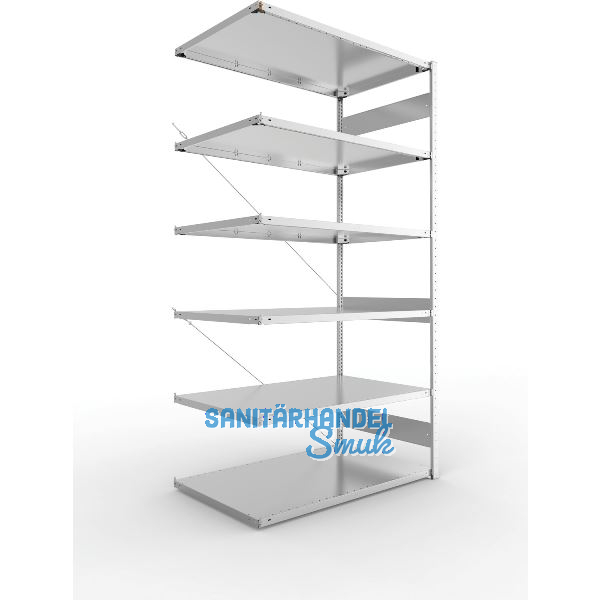 META Steck-Anbauregal 2500 x 1300 x 800 mm 6 Fachb�den 230 kg