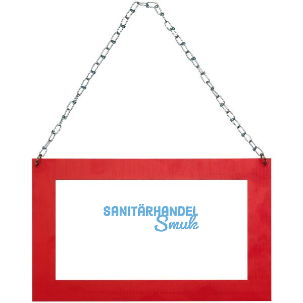Langguttransportschild Rahmen rot - r�ckstrahlend -mit Stahlkette 05m