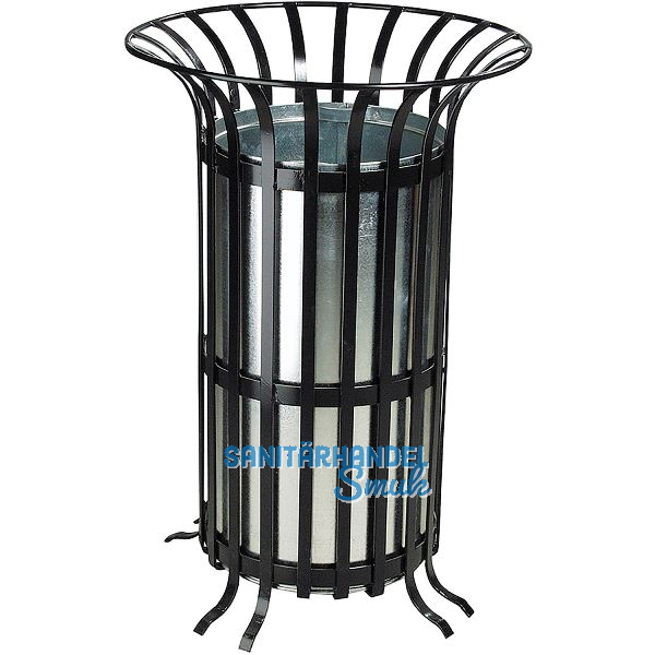 Metallabfallbeh�lter schwarz 70 Liter