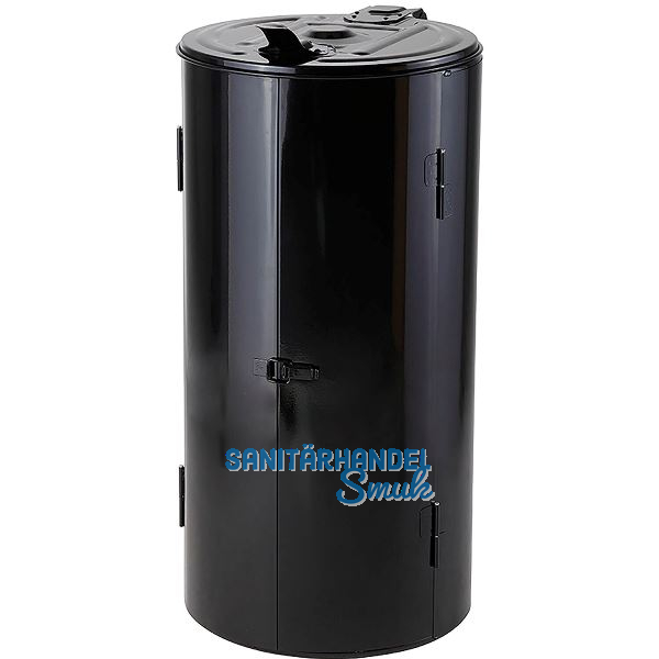 Wertstoffsammler rund 120 Liter schwarz