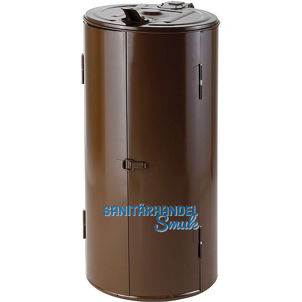 Wertstoffsammler rund 120 Liter braun