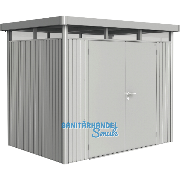 BIOHORT Ger�tehaus HighLine H2 silber-metallic Doppelt�r