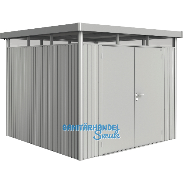BIOHORT Ger�tehaus HighLine H4 silber-metallic Doppelt�r