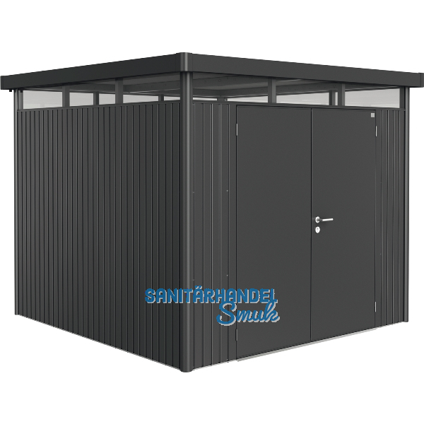 BIOHORT Ger�tehaus HighLine H4 dunkelgrau-metallic Doppelt�r