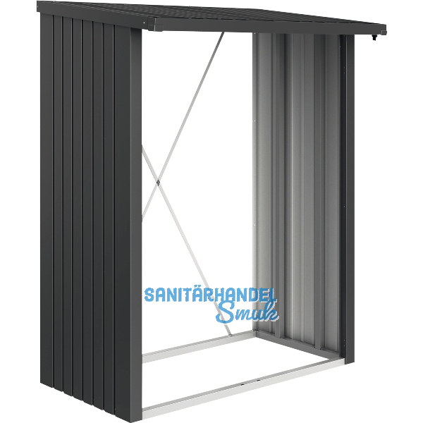 BIOHORT Brennholzlager Woodstock 150 dunkelgrau-metallic