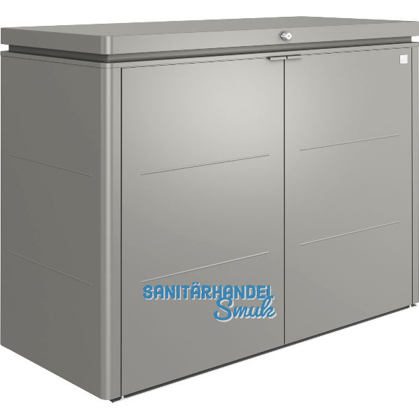 BIOHORT Gartenschrank HighBoard 160 quarzgrau-metallic