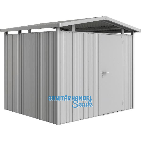 BIOHORT Ger�tehaus Panorama P3 silber-metallic 1-t�rig