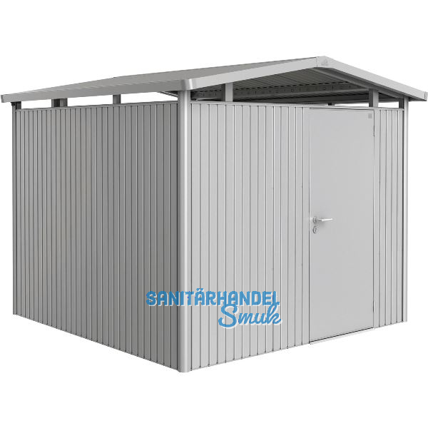 BIOHORT Ger�tehaus Panorama P4 silber-metallic 1-t�rig