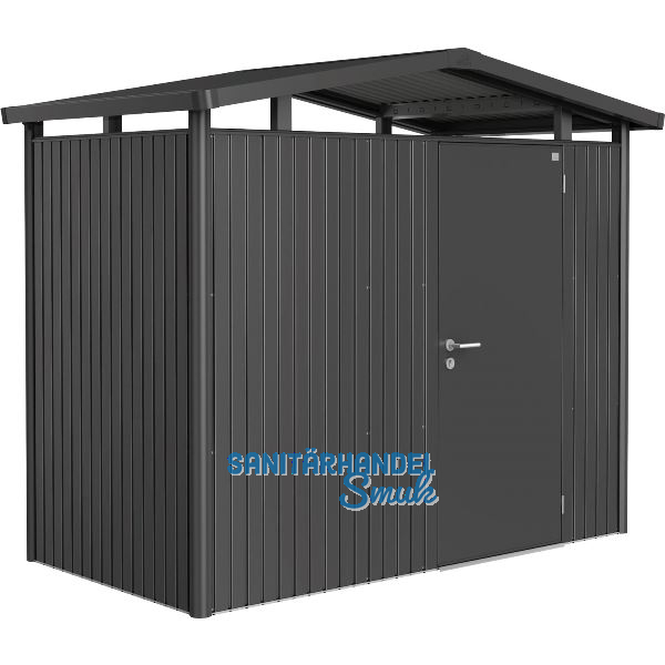 BIOHORT Ger�tehaus Panorama P1 dunkelgrau-metallic 1-t�rig