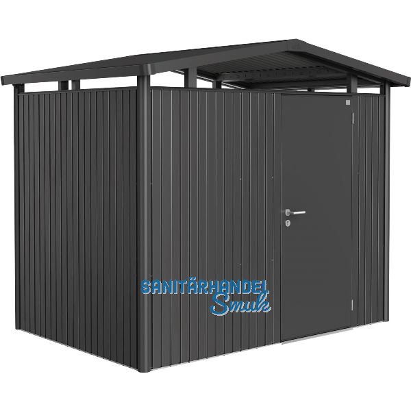 BIOHORT Ger�tehaus Panorama P2 dunkelgrau-metallic 1-t�rig