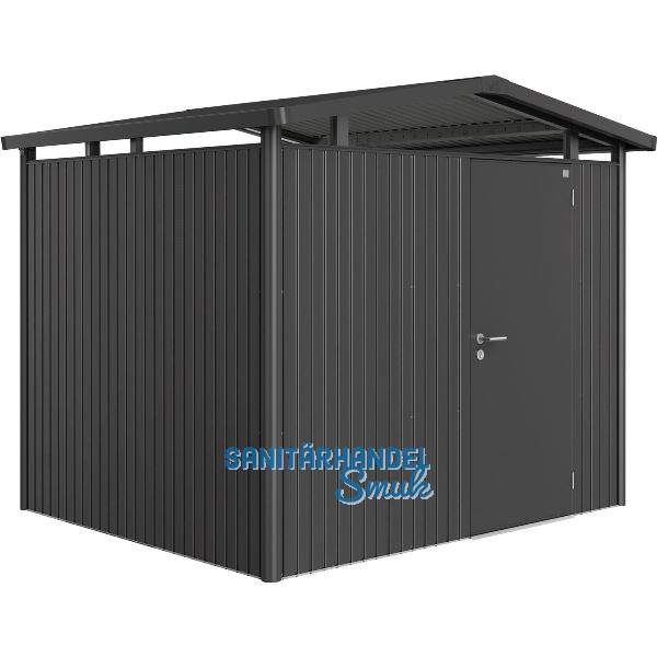 BIOHORT Ger�tehaus Panorama P3 dunkelgrau-metallic 1-t�rig