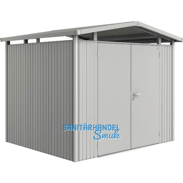 BIOHORT Ger�tehaus Panorama P3 silber-metallic 2-t�rig