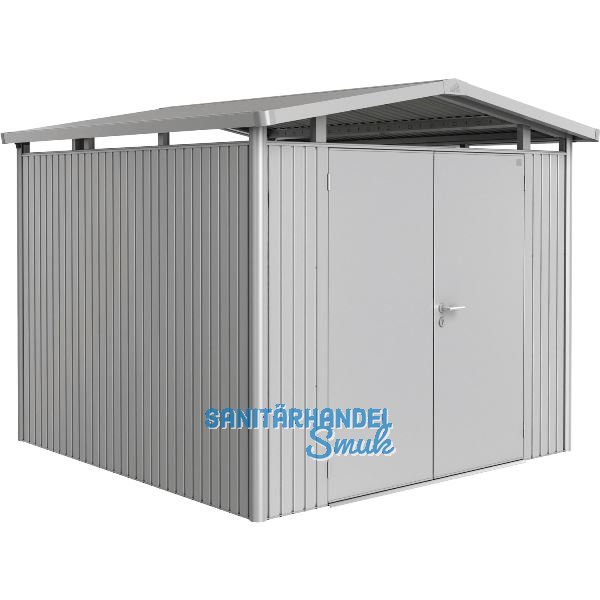 BIOHORT Ger�tehaus Panorama P4 silber-metallic 2-t�rig