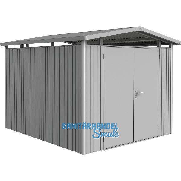 BIOHORT Ger�tehaus Panorama P5 silber-metallic 2-t�rig