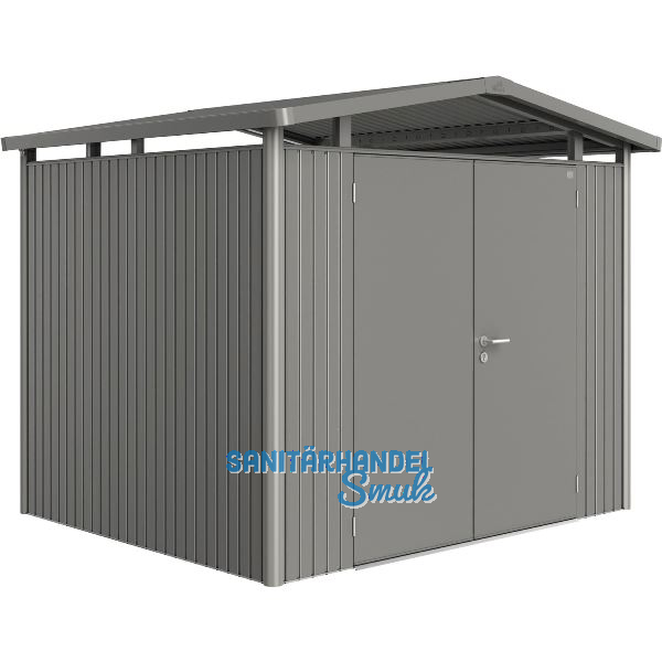 BIOHORT Ger�tehaus Panorama P3 quarzgrau-metallic 2-t�rig