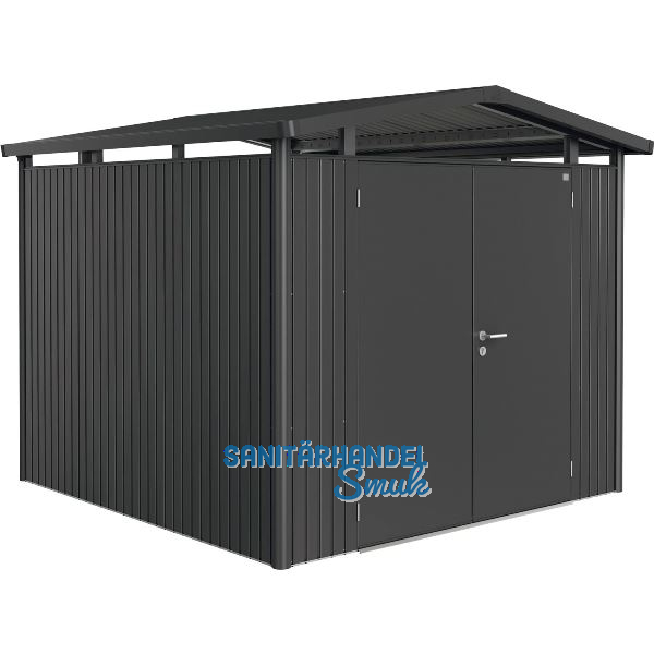 BIOHORT Ger�tehaus Panorama P4 dunkelgrau-metallic 2-t�rig