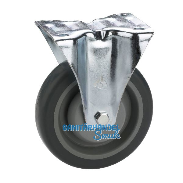 D�RNER + HELMER Bockrolle TPE Kunststoff-Felge 80 mm 140 kg