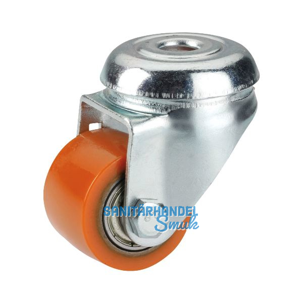 D�RNER + HELMER Lenkrolle Polyurethan 35 mm 100 kg R�ckenloch