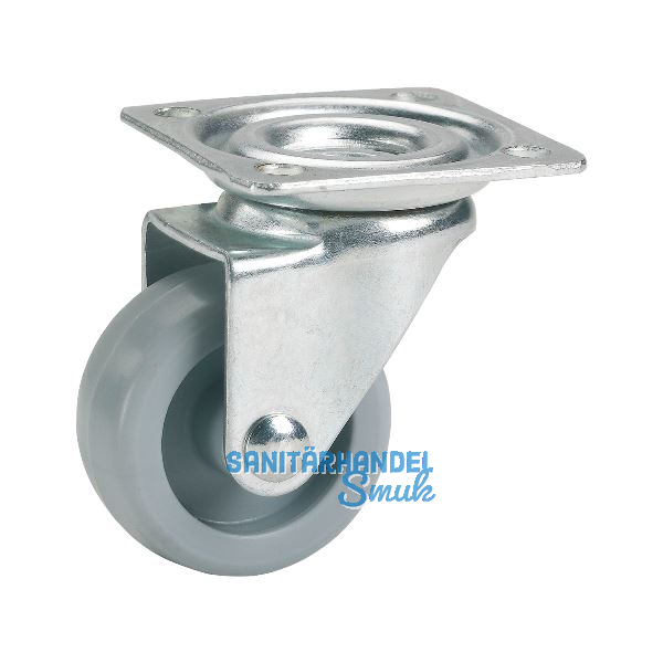 D�RNER + HELMER Lenkrolle Kunststoff-Rad grau 45 mm 40 kg