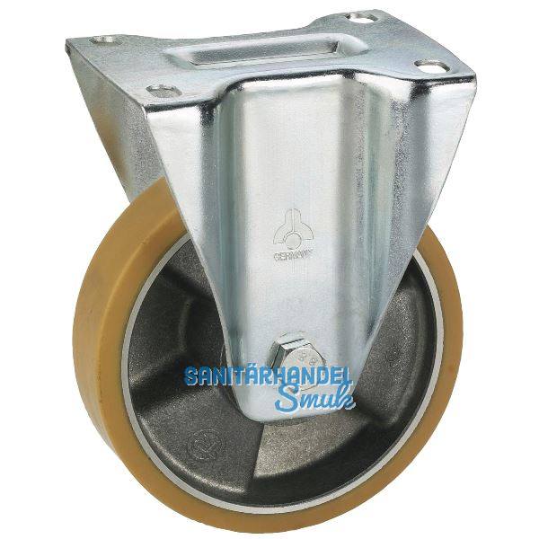 D�RNER + HELMER Bockrolle Polyurethan Alufelge 100 mm 200 kg