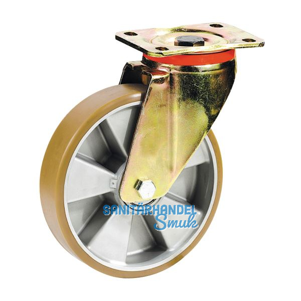 D�RNER + HELMER Lenkrolle Polyurethan Alu-Druckguss-Felge 150 mm 600 kg