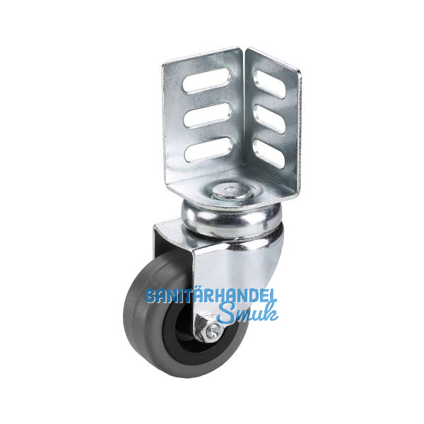 D�RNER + HELMER Lenkrolle Gummi 50 mm 40 kg Winkelblech