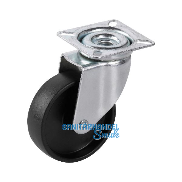 D�RNER + HELMER Lenkrolle Kunststoff-Rad schwarz 50 mm 35 kg