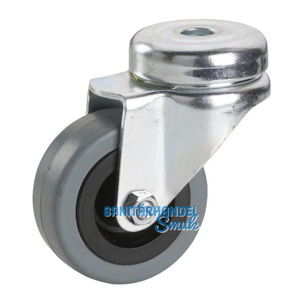 D�RNER + HELMER Lenkrolle Gummi 50 mm 45 kg R�ckenloch