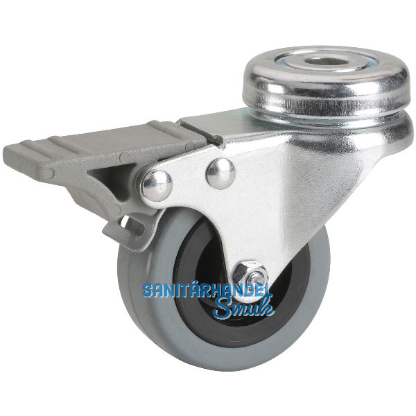 D�RNER + HELMER Lenkrolle Gummi Feststeller 50 mm 45 kg R�ckenloch