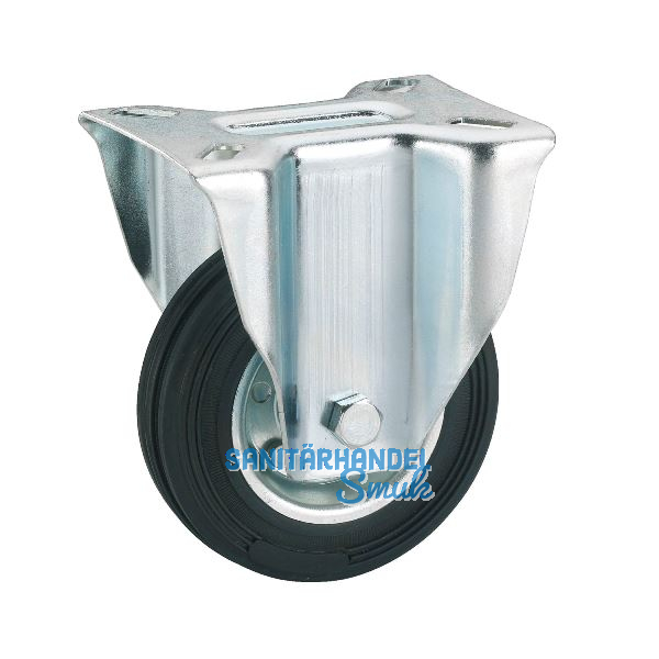 D�RNER + HELMER Bockrolle Vollgummi Stahlfelge 250 mm 250 kg