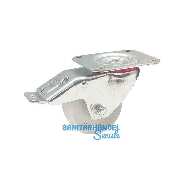 D�RNER + HELMER Lenkrolle Polyamid-Rad 80 mm 150 kg Feststeller