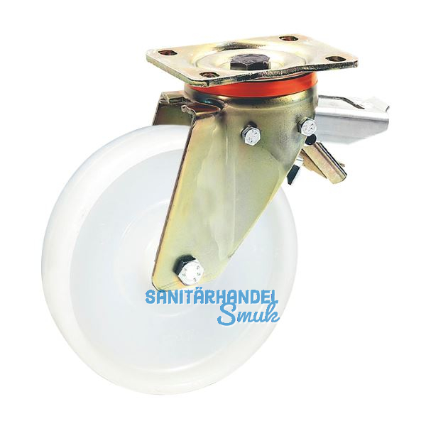 D�RNER + HELMER Lenkrolle Polyamid-Rad 150 mm 750 kg Feststeller