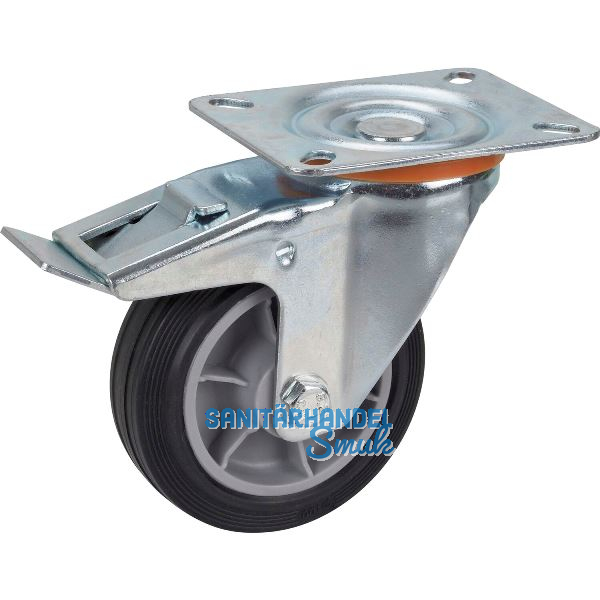 D�RNER + HELMER Lenkrolle TPE PP-Felge Feststeller 100 mm 70 kg