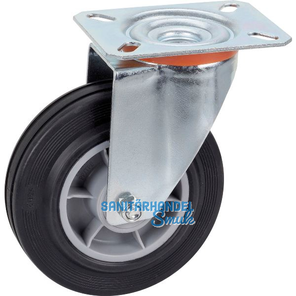 D�RNER + HELMER Lenkrolle TPE PP-Felge 125 mm 100 kg