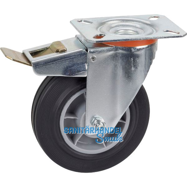 D�RNER + HELMER Lenkrolle TPE PP-Felge Feststeller 125 mm 100 kg