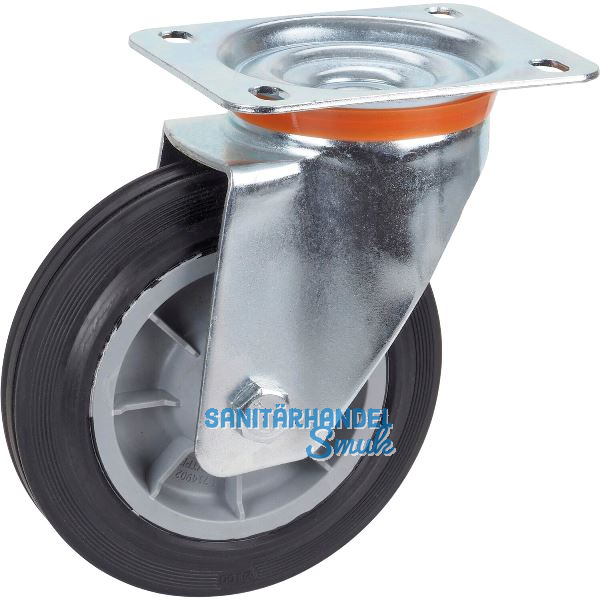 D�RNER + HELMER Lenkrolle TPE PP-Felge 160 mm 150 kg