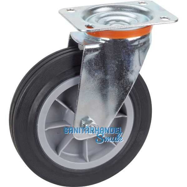 D�RNER + HELMER Lenkrolle TPE PP-Felge 200 mm 210 kg