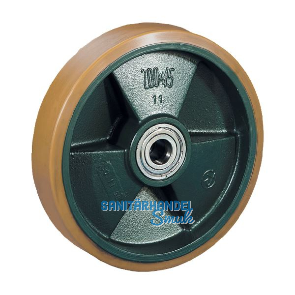 D�RNER + HELMER Rad Polyurethan-Bereifung 250 mm 1200 kg