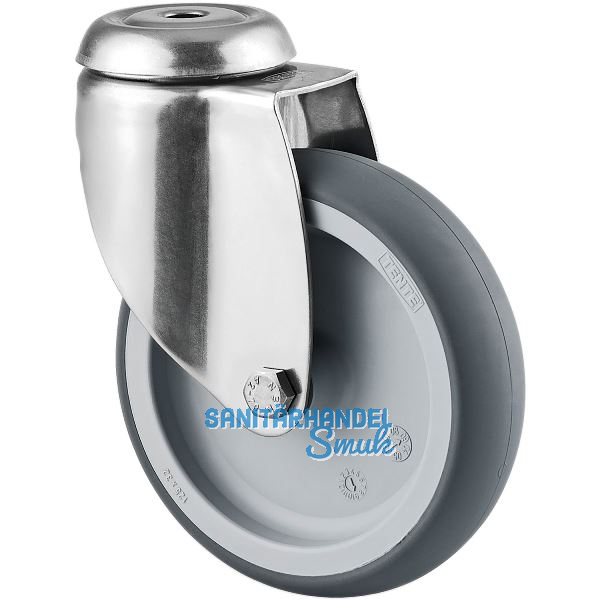 TENTE Lenkrolle Edelstahl R�ckenloch 125 mm 100 kg