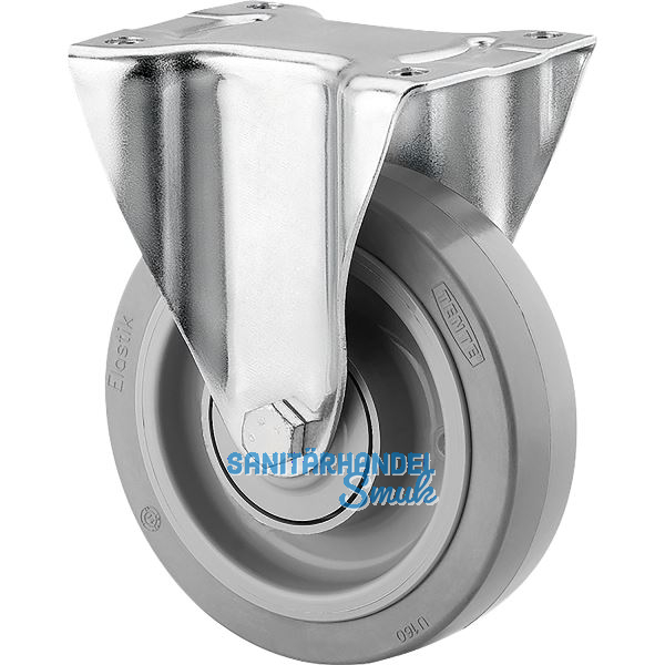 TENTE Bockrolle Elastik grau 200 mm 400 kg