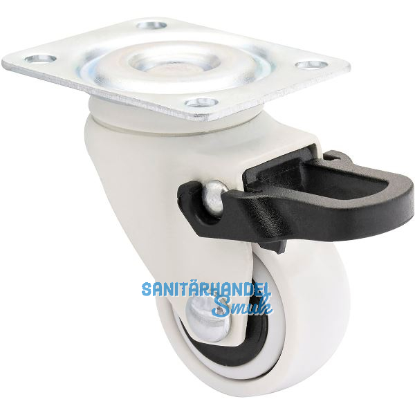 WAGNER Lenkrolle Kunstoff-Rad wei� 25 mm 12 kg Feststeller